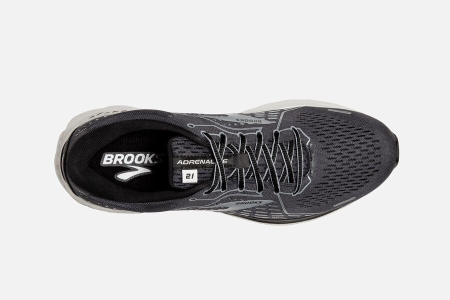 Brooks Running Shoes - Adrenaline GTS 21 Road Mens - Black/Grey - JRB-062598